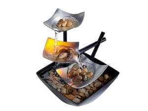 Garden: Home Flowing Water Fountain Ornaments with Light