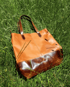 Nevada Tan - Genuine Leather Tote Bag Italian Leather