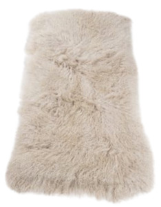 Mongolian Throw Oatmeal Home Decor Italian Leather