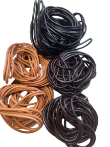 Round Leather Lacing - 3 mm Italian Leather