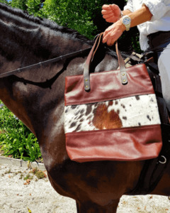 Texas Saddle - Genuine Leather Tote Bag Italian Leather