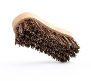 Stiff scrubbing brush Hard bristles Italian Leather