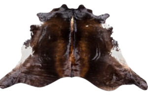 Cowhide Rug - Mahogany Brown Home Decor Italian Leather