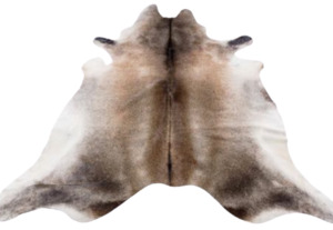 Cowhide Rug - Silver Beige Home Decor Italian Leather