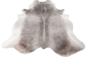 Products: Cowhide Rug - Silver Grey Dark Home Decor Italian Leather