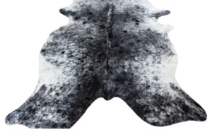 Cowhide Rug - Speckled Black Spotted Italian Leather
