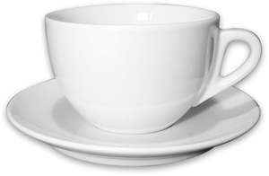 Products: Ancap - Verona - Plain white cups and saucers - caffé italiano