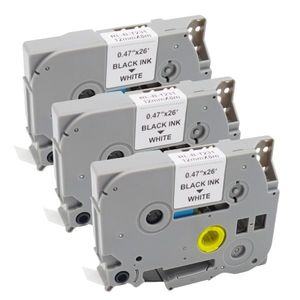 Printer And Stationary Supplies: Compatible Black-On-White Label Tape Cassette *Triple Pack*: Substitutes to Brother TZE 231