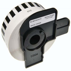 Printer And Stationary Supplies: Compatible Label Roll (Black-on-White): Substitute to Brother DK22210