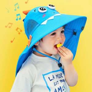 Lemonkid Dinosaur Wide Brim Sun Hat for Toddlers – Extra Coverage