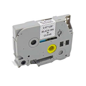 Printer And Stationary Supplies: Compatible Black-on-Clear Label Tape Cassette: Substitute to Brother TZE 131