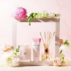 Pink Petal Candle, Diffuser and Hand Cream Gift Set