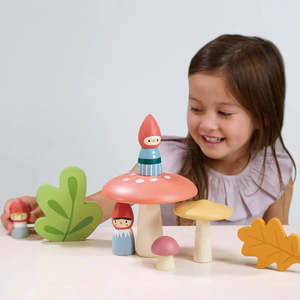 Baby Toddler Gifts: Woodland Gnome Family Playset – Tender Leaf Toys | Wooden Toy NZ