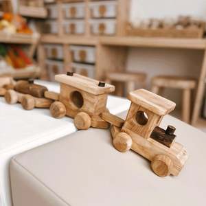 Baby Toddler Gifts: Wooden Cargo Train - QToys | Wooden Toy NZ