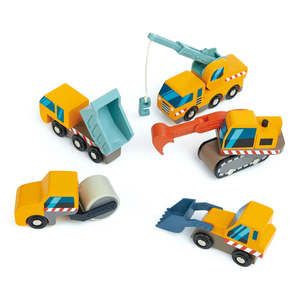 Wooden Construction Vehicle Set - Tender Leaf Toys | Wooden Toy NZ