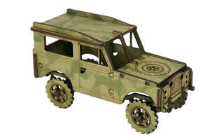Childrens Gifts And Toys: Camo Green Land Rover by Abstract Designs
