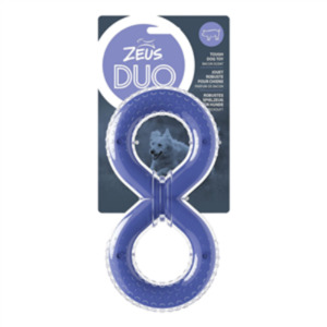 Pets And Animals: Zeus Duo Figure 8 Tug Bacon Scent Purple 20cm