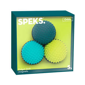 Soft Silicon covered Fidget Magnets: 3pc Set in Green By Speks