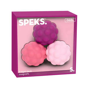 Mothers Day Gifts: Soft Silicon covered Fidget Magnets: 3pc Set in Purple By Speks