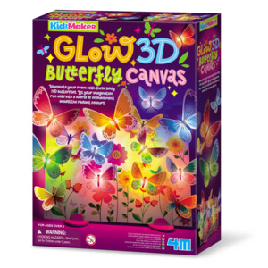 Gifts For Kids: Glow 3D Butterfly CanvasBy 4M: Ages 5+