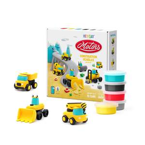 Gifts For Kids: HEY CLAY - Clay Construction Vehicles, Series Motors: 12 Cans