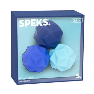 Soft Silicon covered Fidget Magnets: 3pc Set in Blue By Speks
