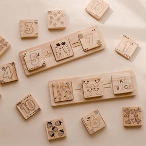 Wooden Two Piece Math Frame Set - QToys | Wooden Toy NZ