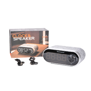 MUSIC APOLLO CLOCK & SPEAKER A1 SILVER - Experts in Phone, Macbook & iPhone Repairs