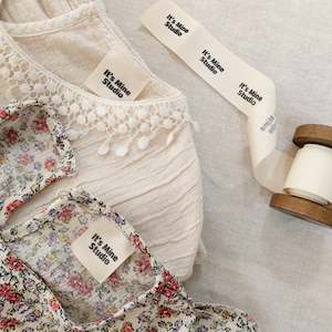 Cotton Labels: Natural Cotton Ribbons For Name Stamps