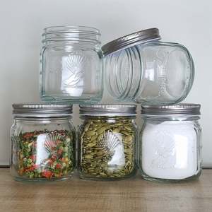 Food Drink: Goodlife - Tapered Glass Preserving Jar Set (of 6) with Screw On Metal Lid - 500ml
