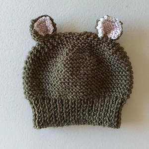 Newborn Beary Cute Hat - Merino