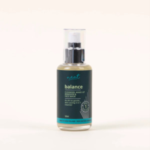 Neat - Balance - Daily Mineral Cleanser & Make-up Remover - 100ml Glass Lotion Pump
