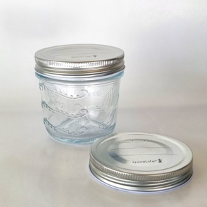 Goodlife - Tapered Glass Preserving Jar Set (of 6) with Screw On Lid - 250ml