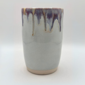 Mudhut Potters Wellington - Amethyst Drip Tumbler - 12oz