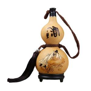 Accessories: Natural Gourd Flask with Lid – Handmade Calabash Bottle