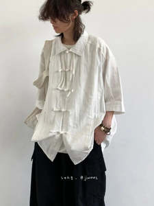 Men’s Retro Chinese-Style Asymmetric Button Shirt