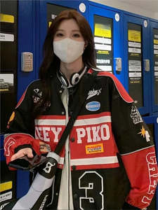 Unisex American Retro Racing Baseball Jacket