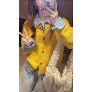 Women’s Plaid Shirt, Knit Vest & Wide-Leg Pants 3-Piece Set