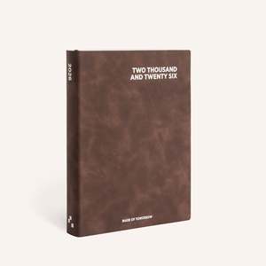 2026 A5 Daily Diary - Faux Leather Bark