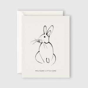 Books Stationery: Welcome Little One Rabbit Card