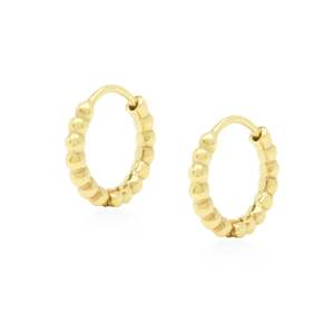 Bags Wallets: Solaris Huggie Hoops - Gold