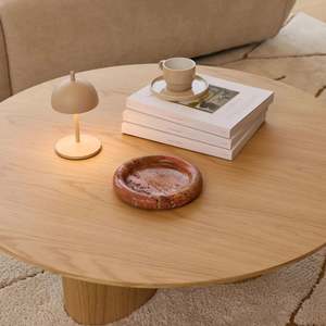 Bay Round Tray - Burnt Travertine
