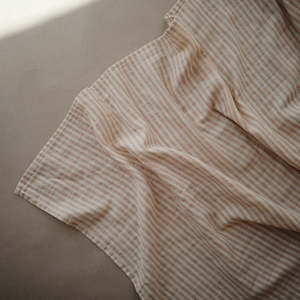 Mushie: Swaddle - Natural Striped