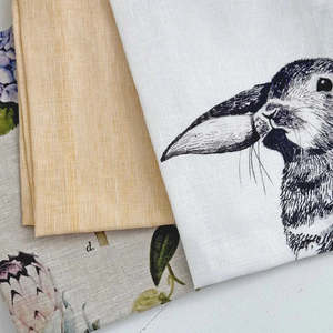 Bath Body: Tea Towel - Orange Fine Stripe