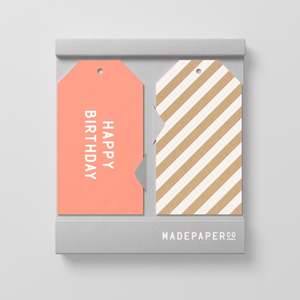 Madepaperco: Happy Birthday - Gift Tags 10pk
