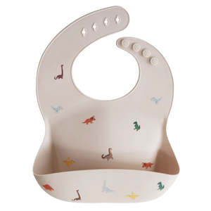Mealtime: Silicone Baby Bib - Dinosaurs