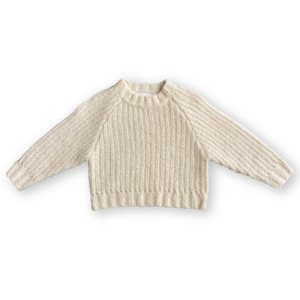 Tops: Merino Wool Pull Over - Milk