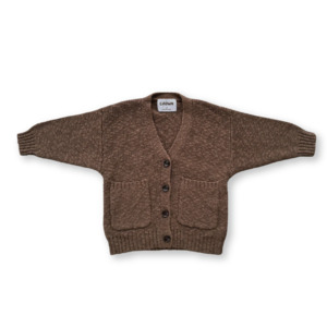 TEXTURED CARDIGAN - MUD