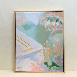 Wall Art: Poolside - 40x50cm / Oak Frame