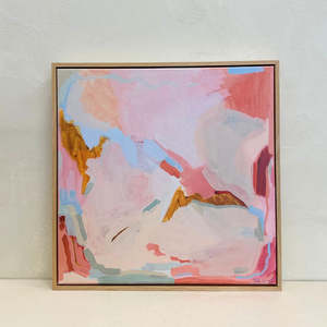 Wall Art: Dahlia - 40x40cm / Oak Frame